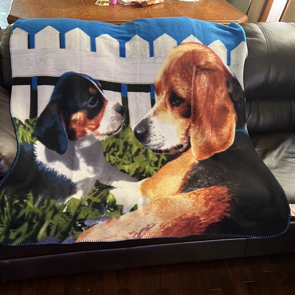 Fleece Dogs Image Fun Throw Blanket - Picture 4 of 11